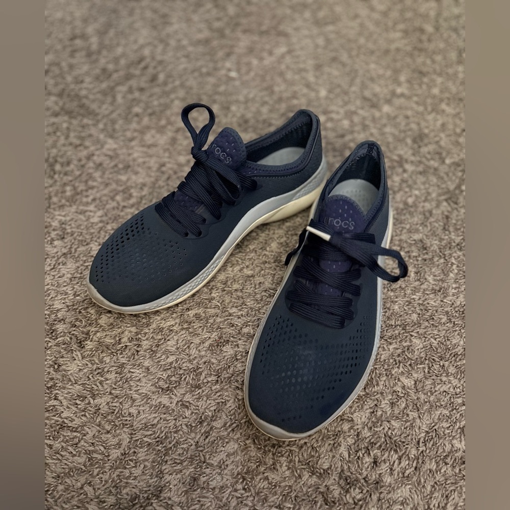 Crocs LiteRide Women's Lace Up Shoes Size 11 Blue Comfy Sneakers Casual Comfort - Picture 4 of 13